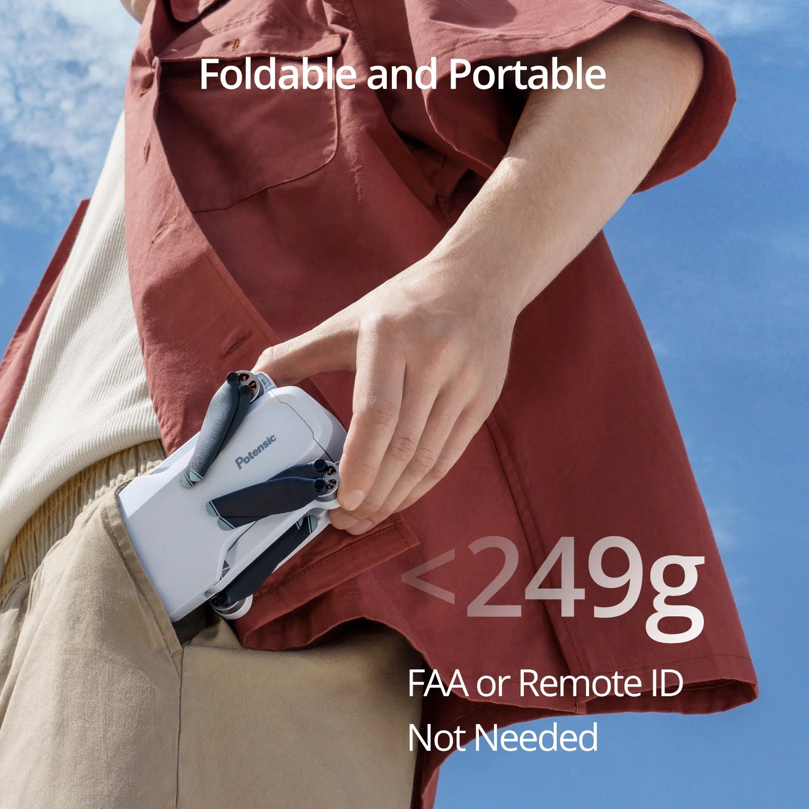 Dron Potensic ATOM C0 Mini 4K - Gimbal 3 Ejes, GPS 6km, Cámara Profesional, Brushless RC