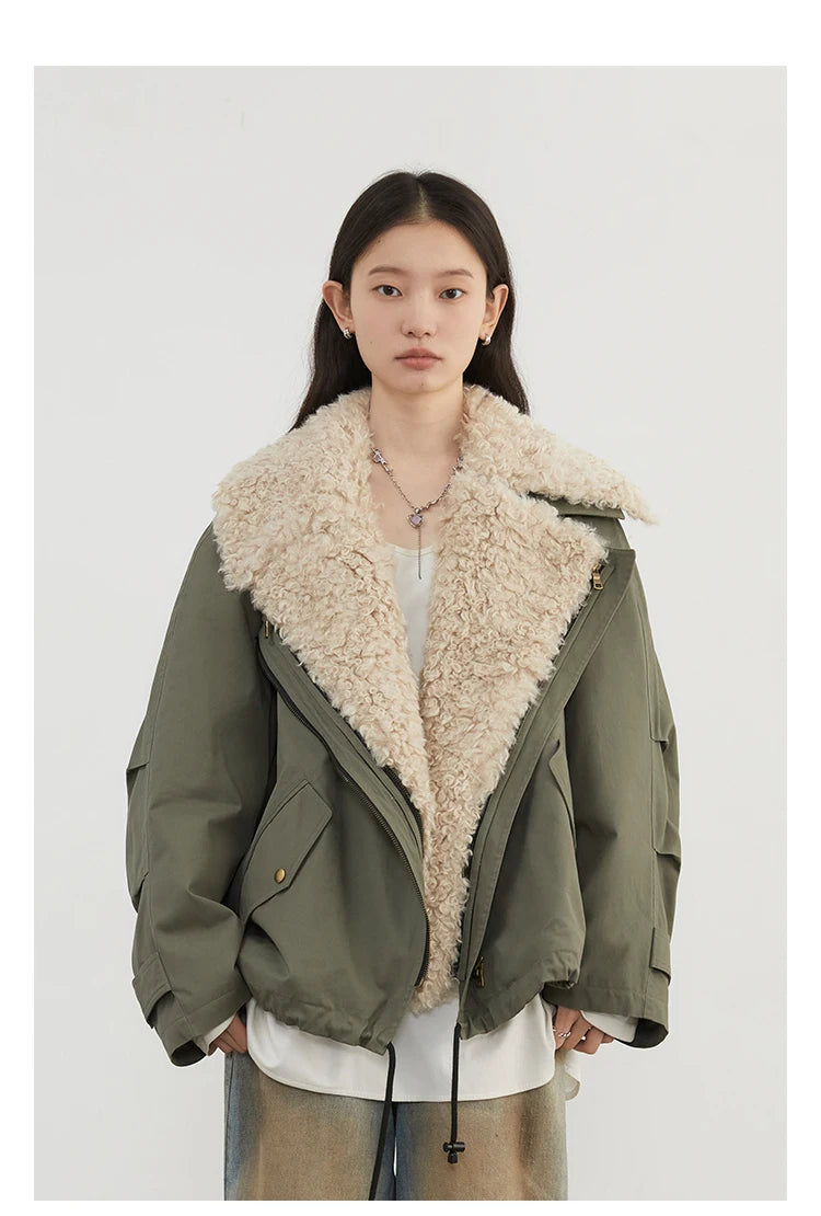 Chaqueta Motera Mujer Algodón - Abrigo Invierno Cálido Retro Streetwear 2025