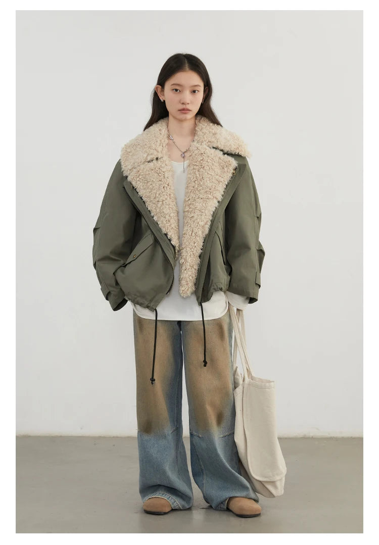 Chaqueta Motera Mujer Algodón - Abrigo Invierno Cálido Retro Streetwear 2025