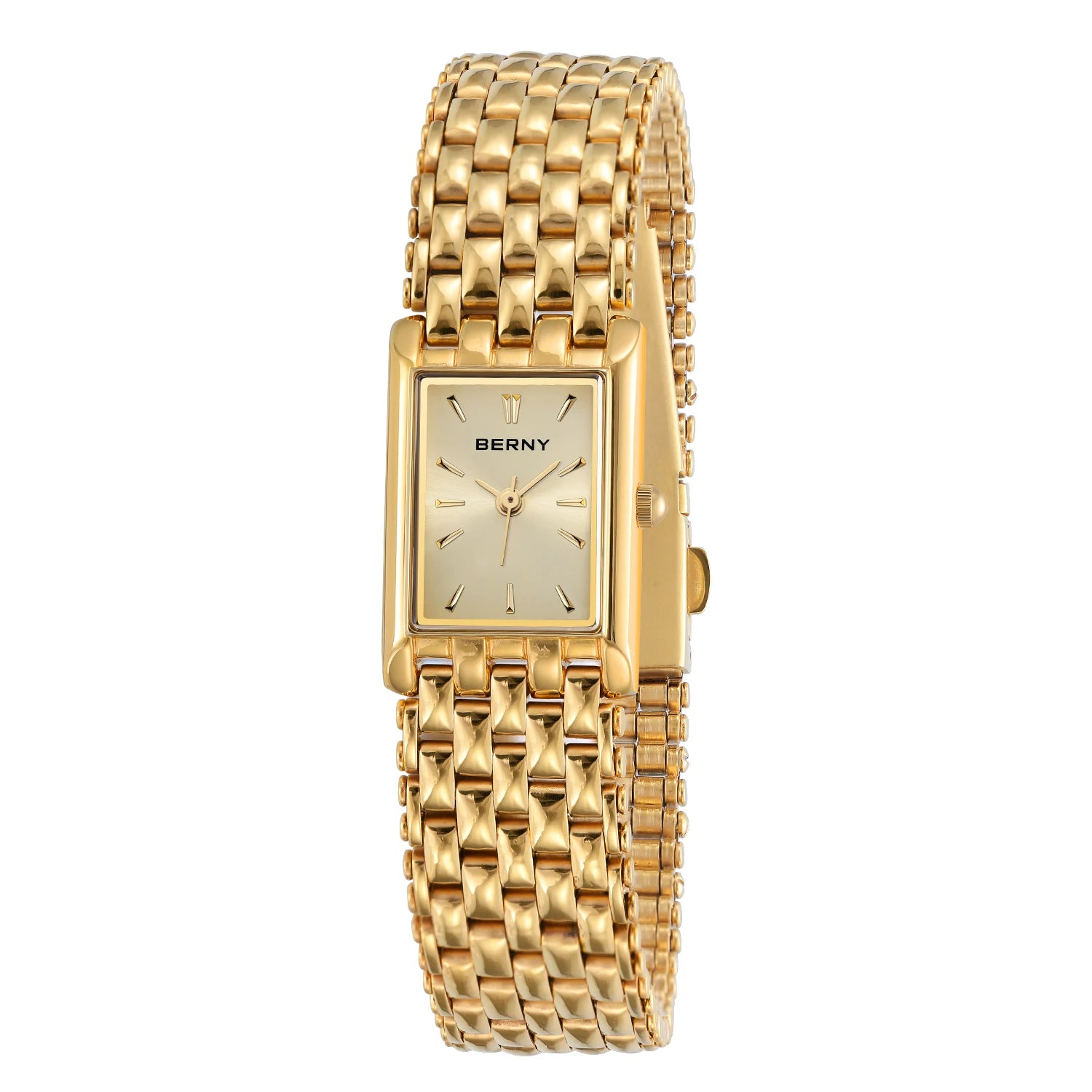 Reloj BERNY Dorado Mujer - Cuadrado Acero Inoxidable
