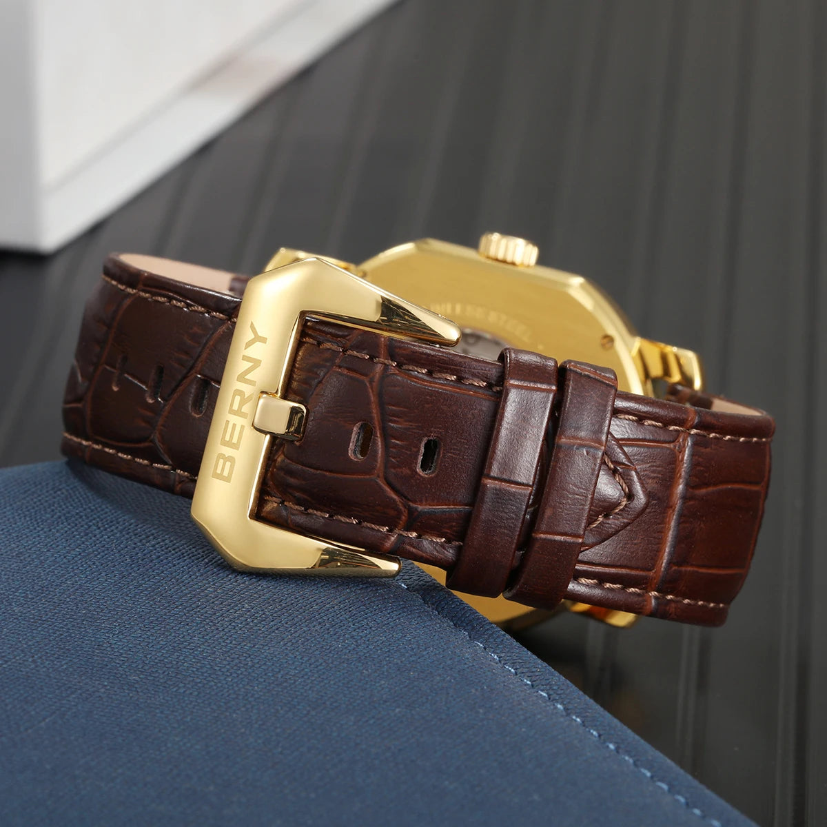 BERNY Reloj Mecánico Automático Hombre Miyota - Zafiro Resistente al Agua