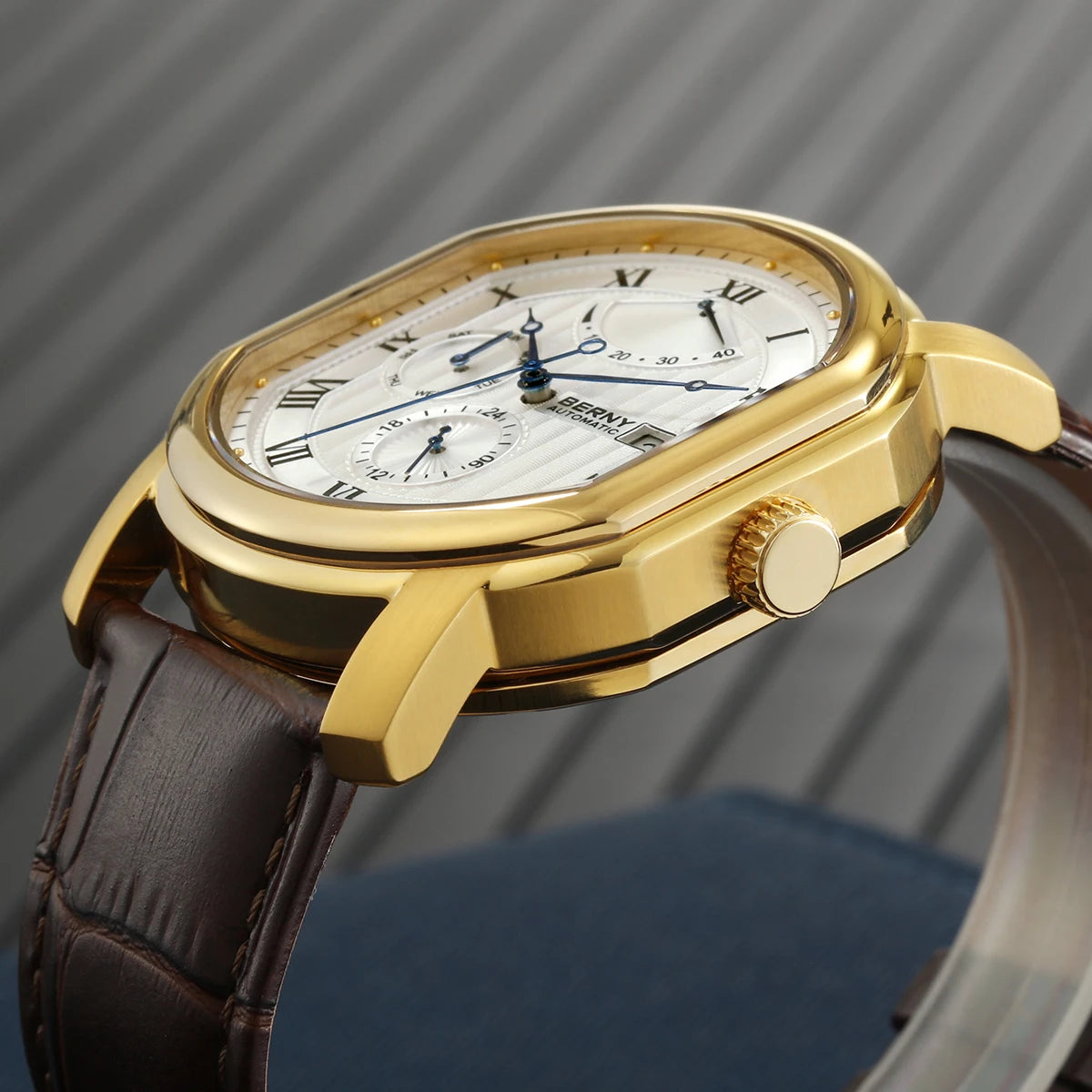 BERNY Reloj Mecánico Automático Hombre Miyota - Zafiro Resistente al Agua