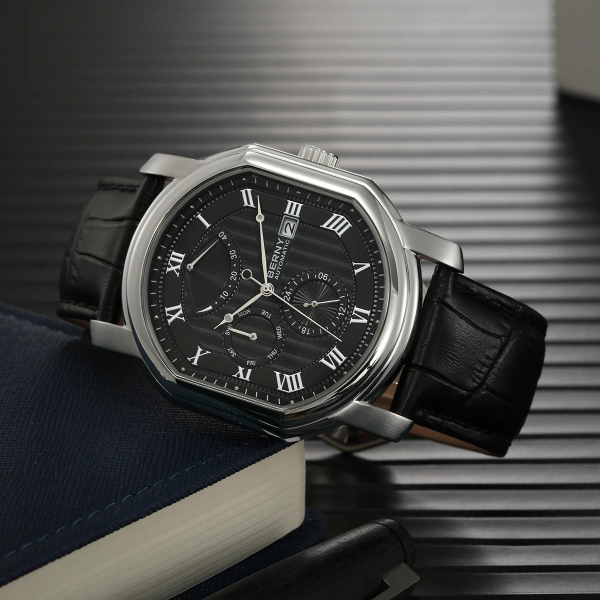 BERNY Reloj Mecánico Automático Hombre Miyota - Zafiro Resistente al Agua