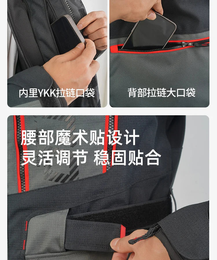 Traje Moto DUHAN Impermeable - Chaqueta Invierno Motocross Hombre 4 Estaciones