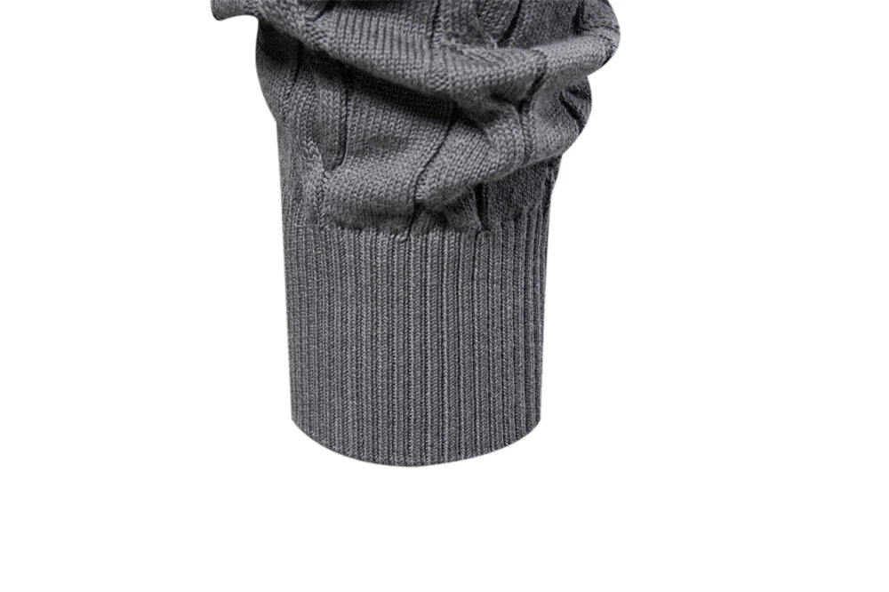 AIOPESON Jersey Premium Hombre - Pullover Algodón con Bordado Jirafa y Patrón Trenzado