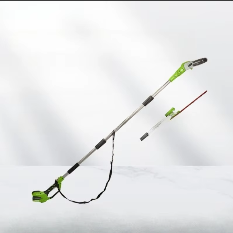 Greenworks 24V 2-en-1 Podadora de Altura + Cortasetos | Sierra 8" + Trimmer 51cm | Batería 2Ah + Cargador | Herramienta Telescópica
