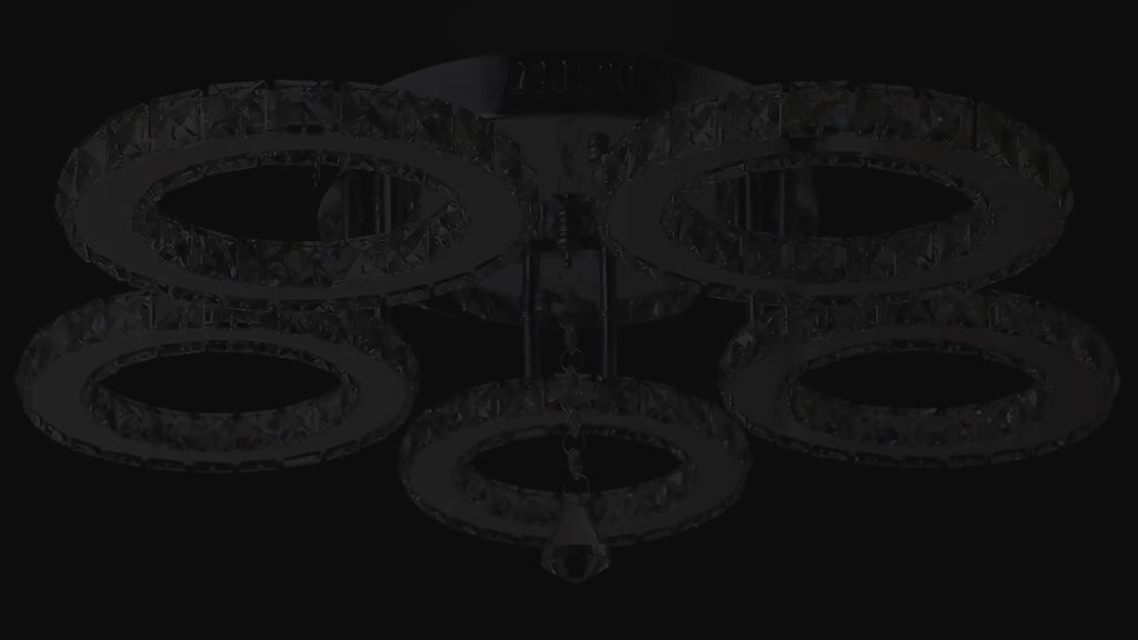 Lámpara de Techo LED de Cristal Redonda Premium - Control Inteligente App