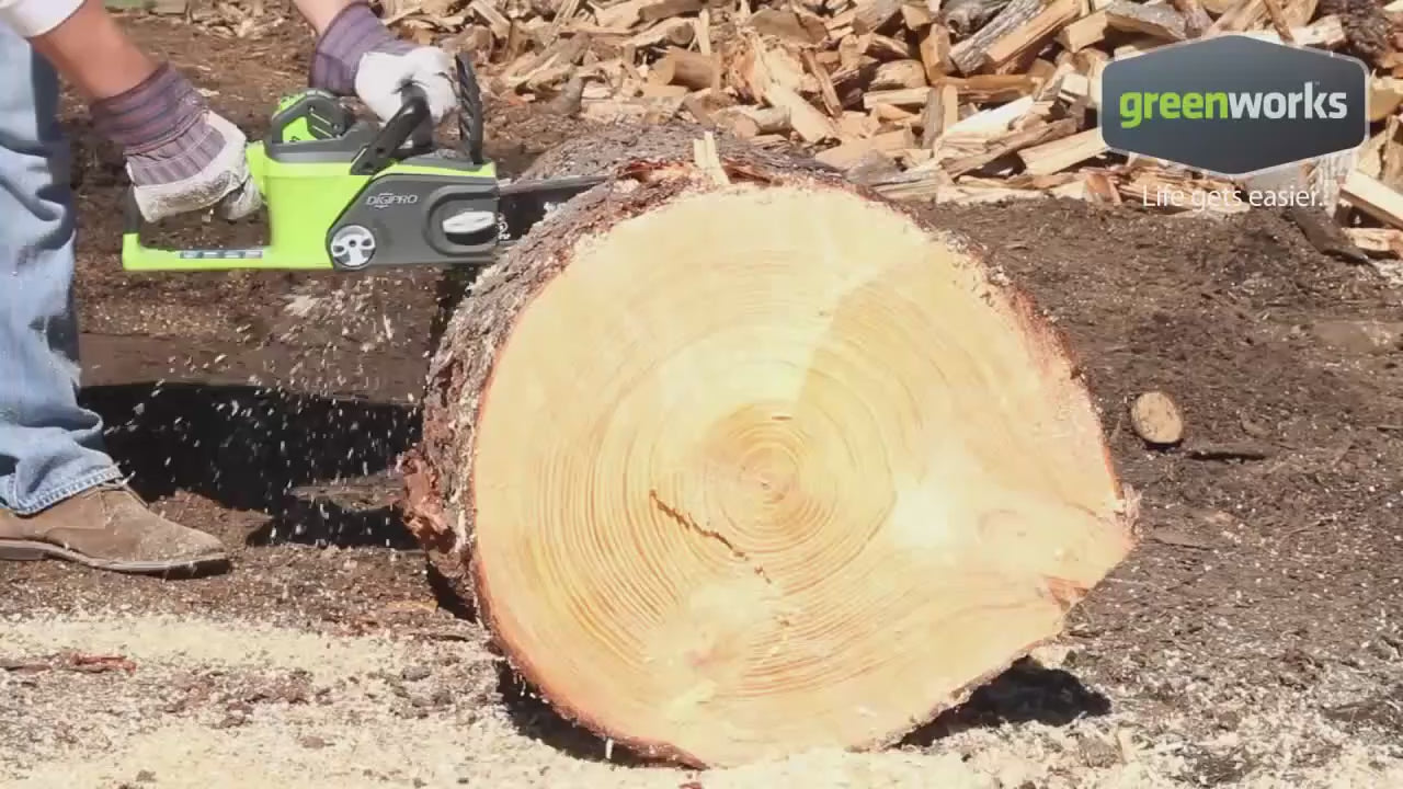 Motosierra Eléctrica Greenworks 40V 16" Profesional - Batería 4Ah Incluida | Motor Brushless