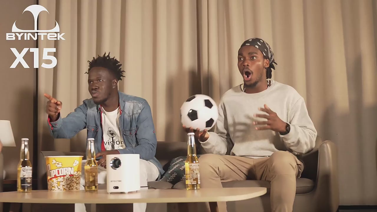 Mini Proyector Portátil BYINTEK X15 LED Inteligente con Android 11.0 y WiFi para Cine en Casa Full HD 1080P