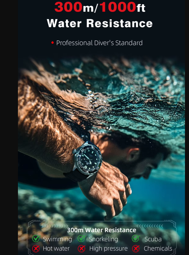 NORTH EDGE TRITON TI - Reloj Deportivo Solar de Titanio 300M Resistente al Agua